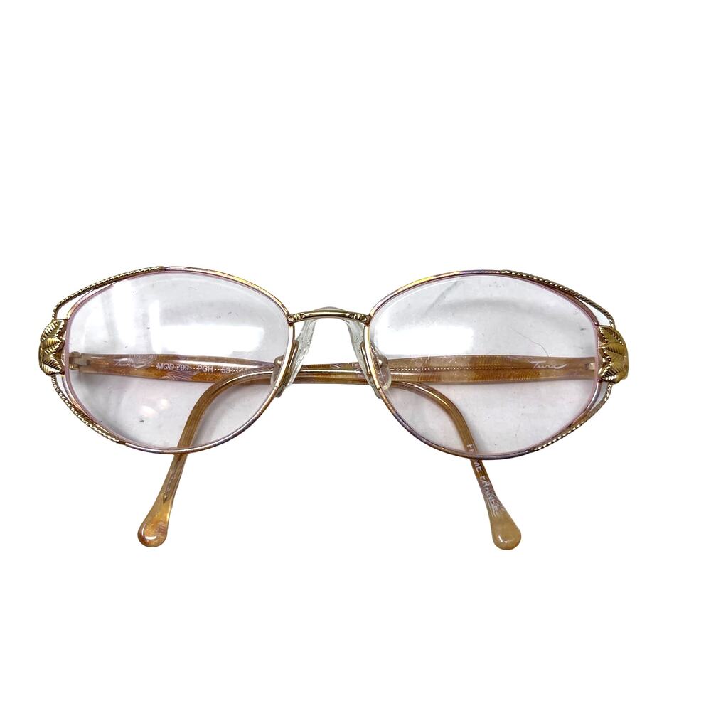 Tura‎ Eyeglasses Frames MOD.799 Rosegold Oval Full Rim PCH 53-18-135